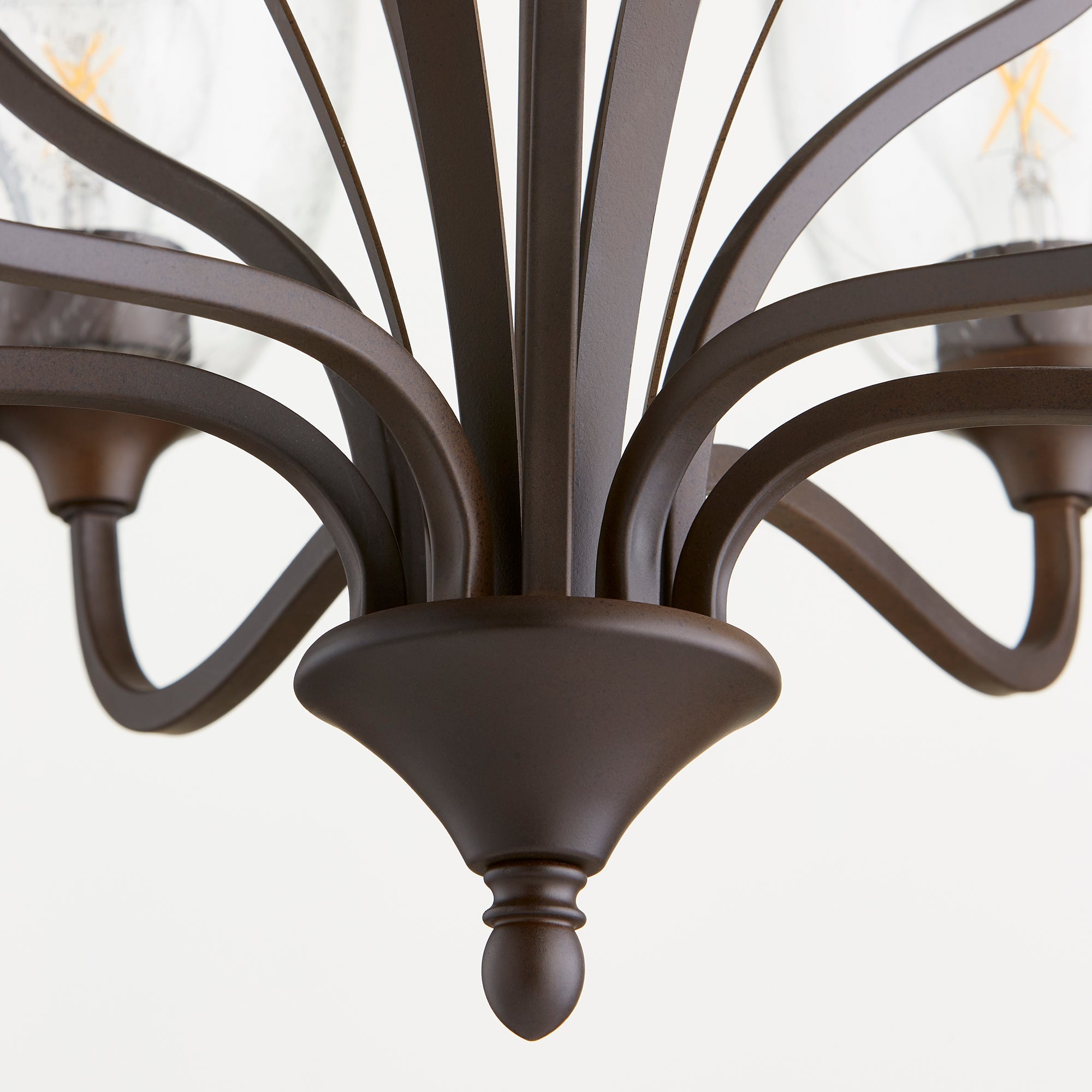 Quorum Jardin 6127-9-286 Chandelier - Oiled Bronze W/ Clear/seeded