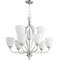 Quorum Jardin 6127-9-65 Chandelier - Satin Nickel