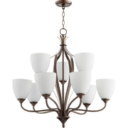 Quorum Jardin 6127-9-86 Chandelier - Oiled Bronze