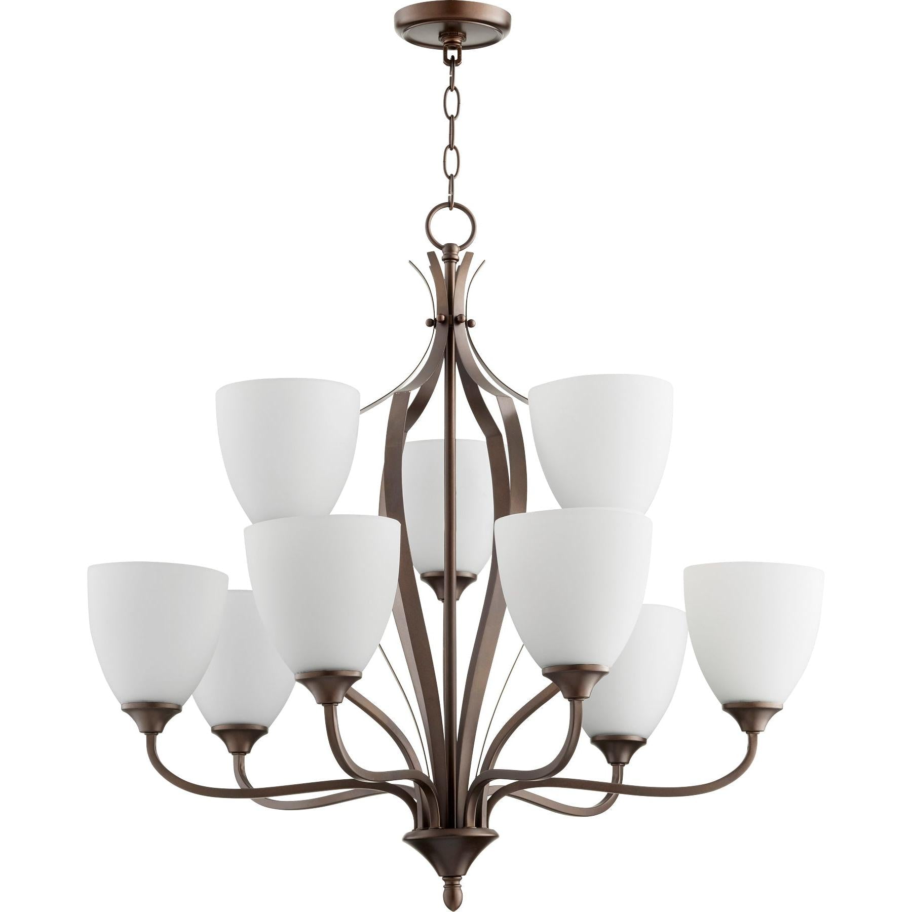 Quorum Jardin 6127-9-86 Chandelier - Oiled Bronze