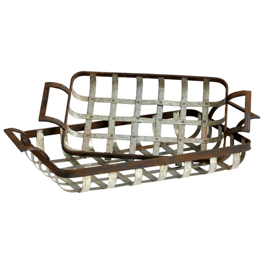 Cyan Design 06647 Waffle Trays - Rustic Ash