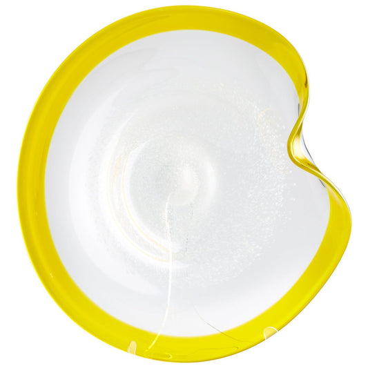 Cyan Design 06754 Cosmic Plate - Yellow And Clear - Large