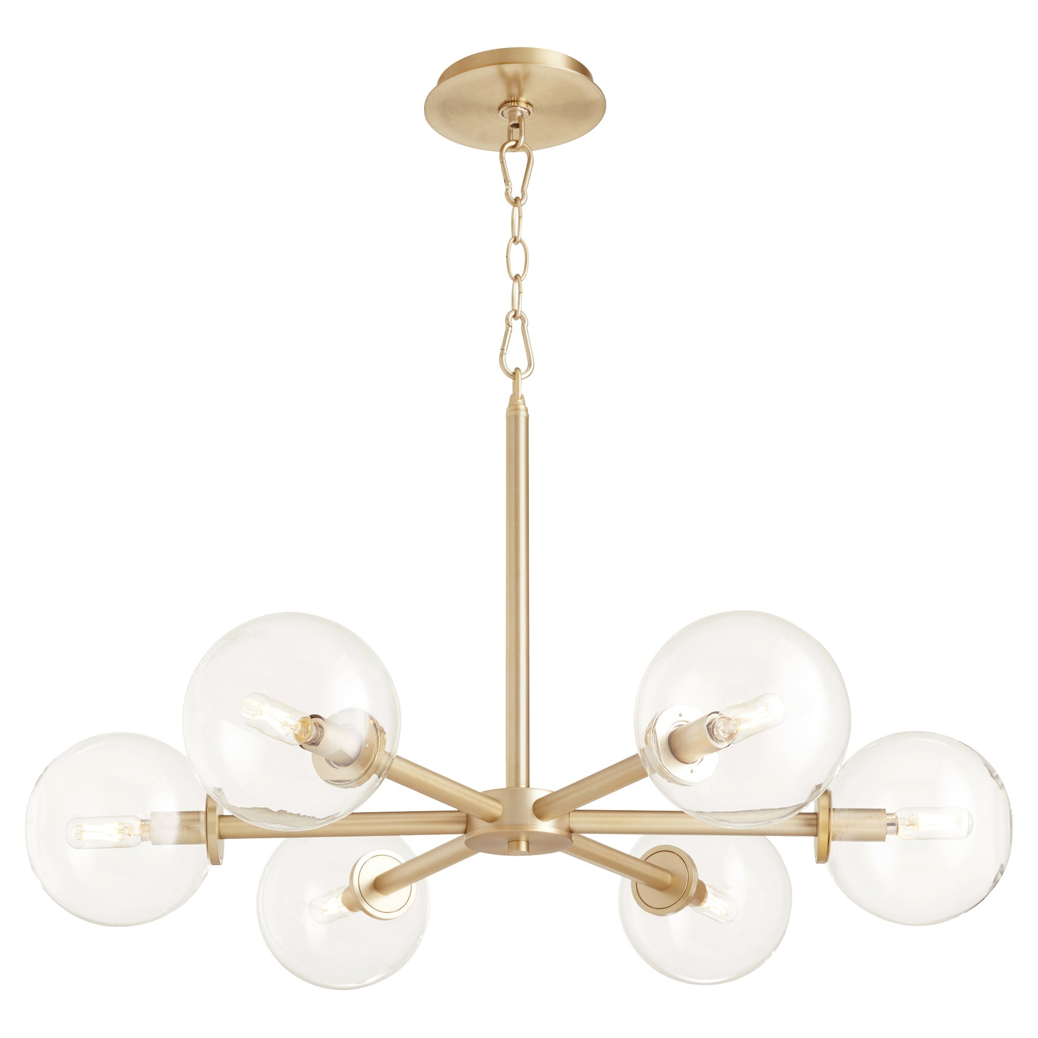 Quorum Rovi 6132-6-80 Chandelier - Aged Brass
