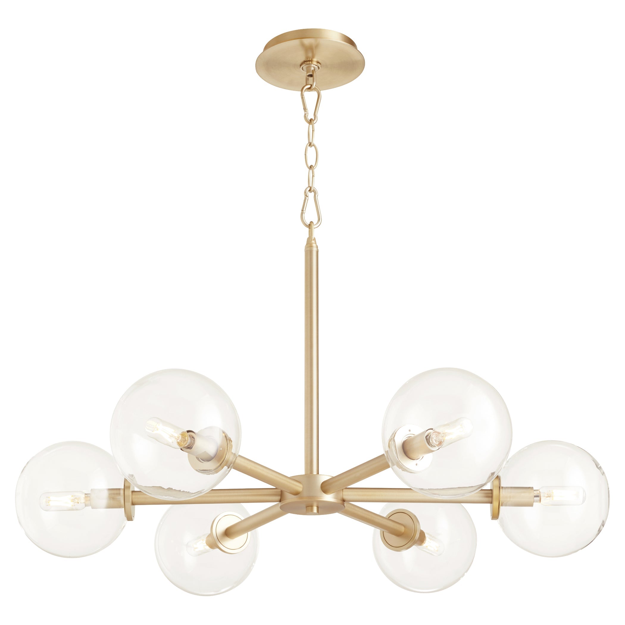 Quorum Rovi 6132-6-80 Chandelier - Aged Brass