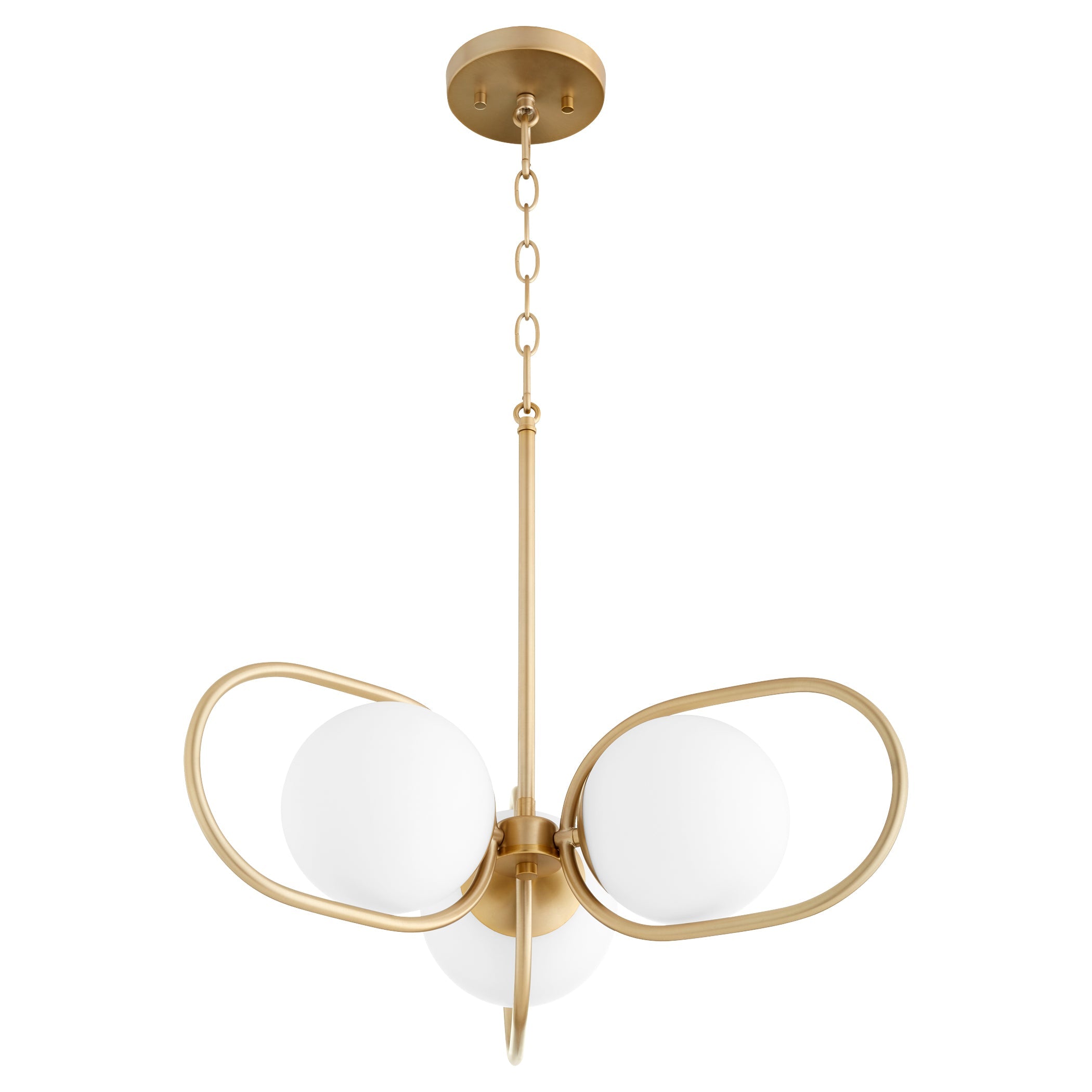 Quorum Belmont 6137-3-80 Chandelier - Aged Brass