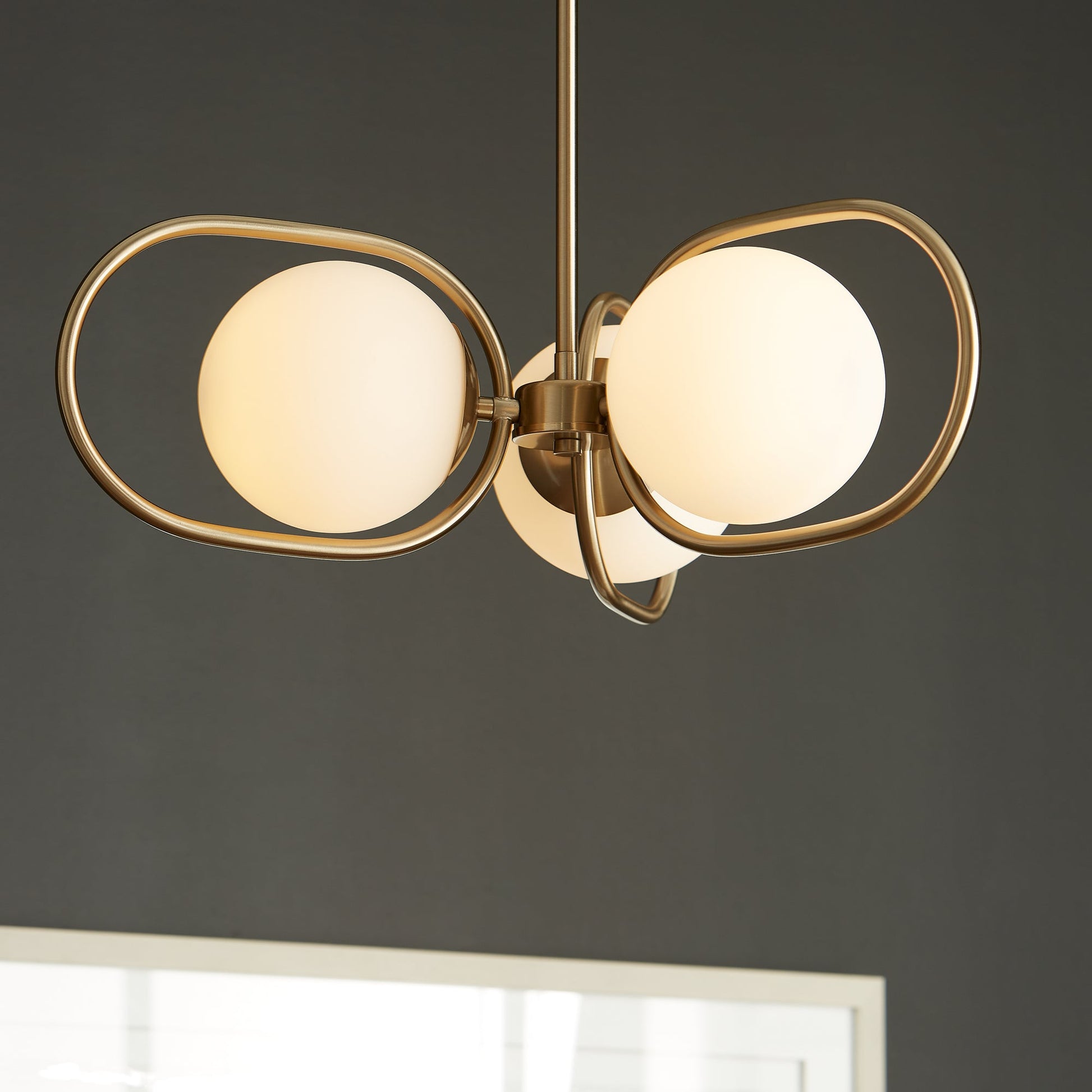 Quorum Belmont 6137-3-80 Chandelier - Aged Brass