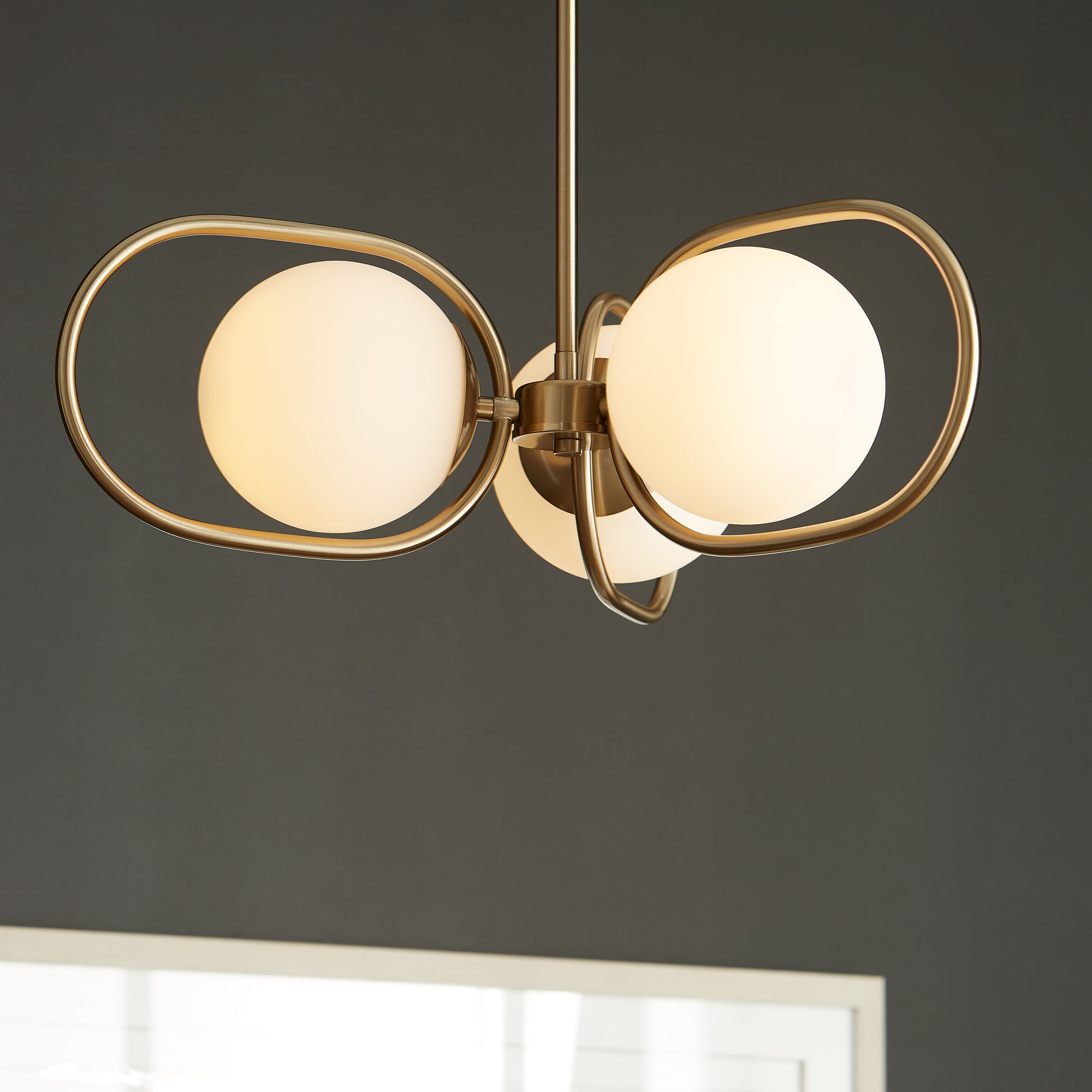 Quorum Belmont 6137-3-80 Chandelier - Aged Brass