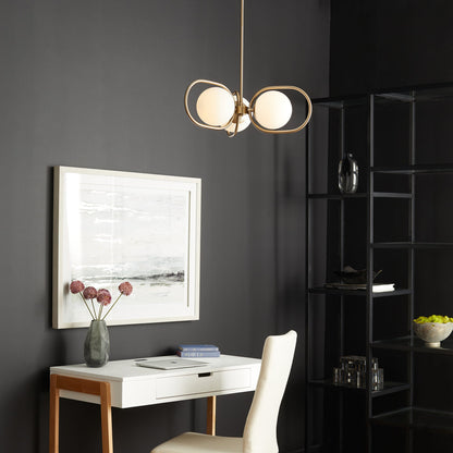 Quorum Belmont 6137-3-80 Chandelier - Aged Brass