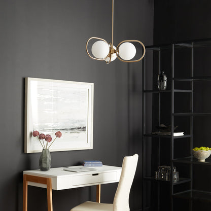 Quorum Belmont 6137-3-80 Chandelier - Aged Brass
