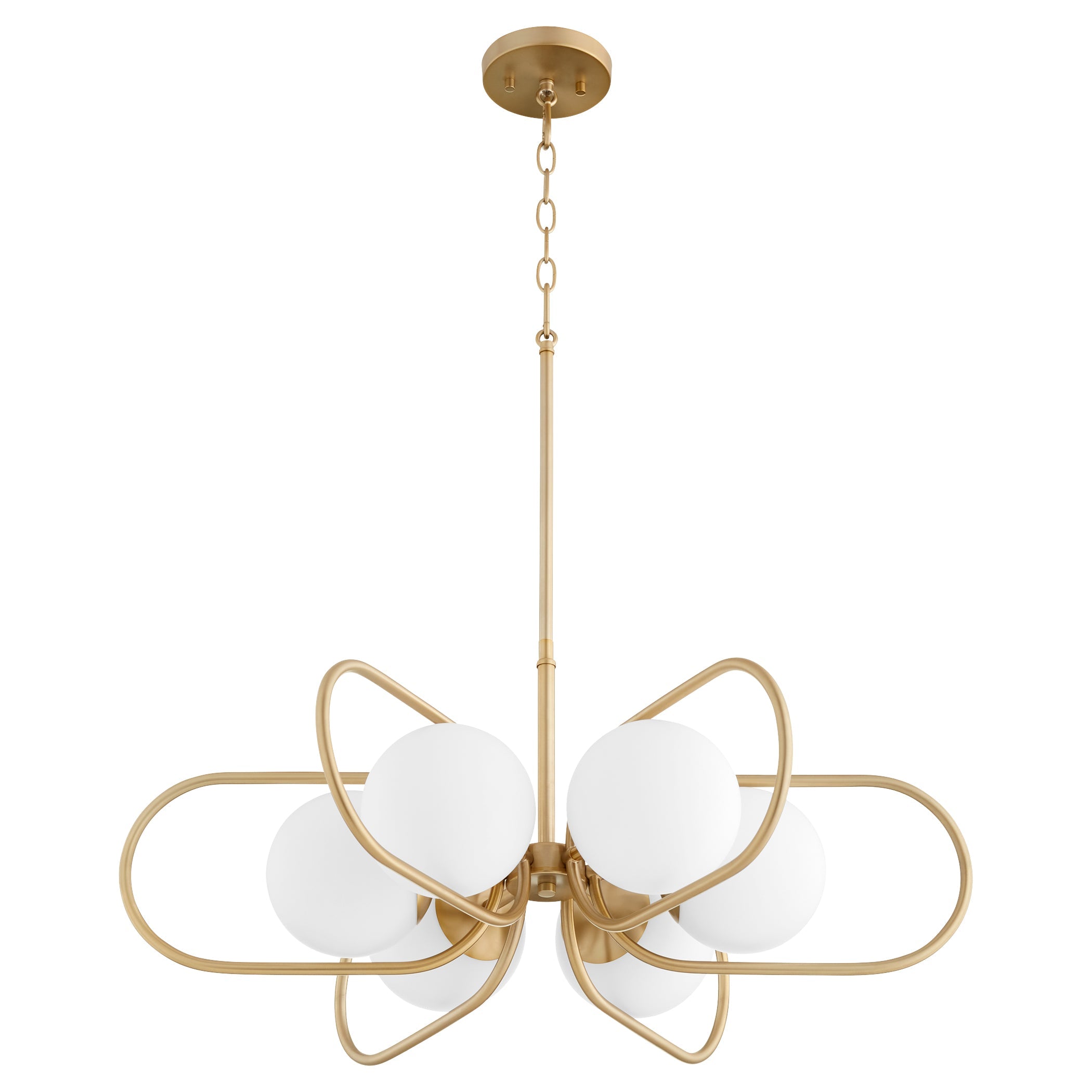 Quorum Belmont 6137-6-80 Chandelier - Aged Brass