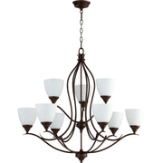 Quorum Flora 614-9-86 Chandelier - Oiled Bronze