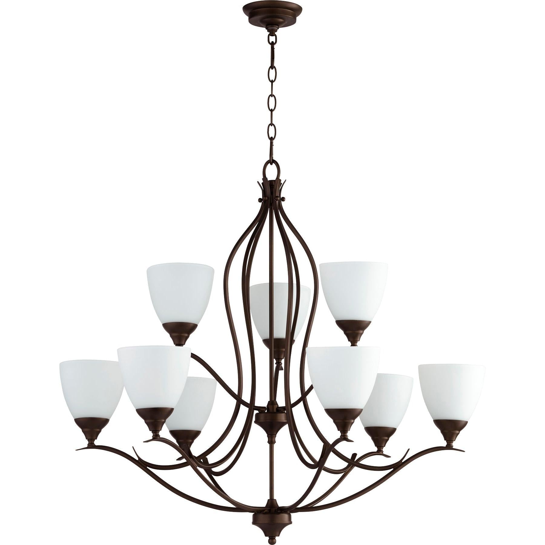 Quorum Flora 614-9-86 Chandelier - Oiled Bronze