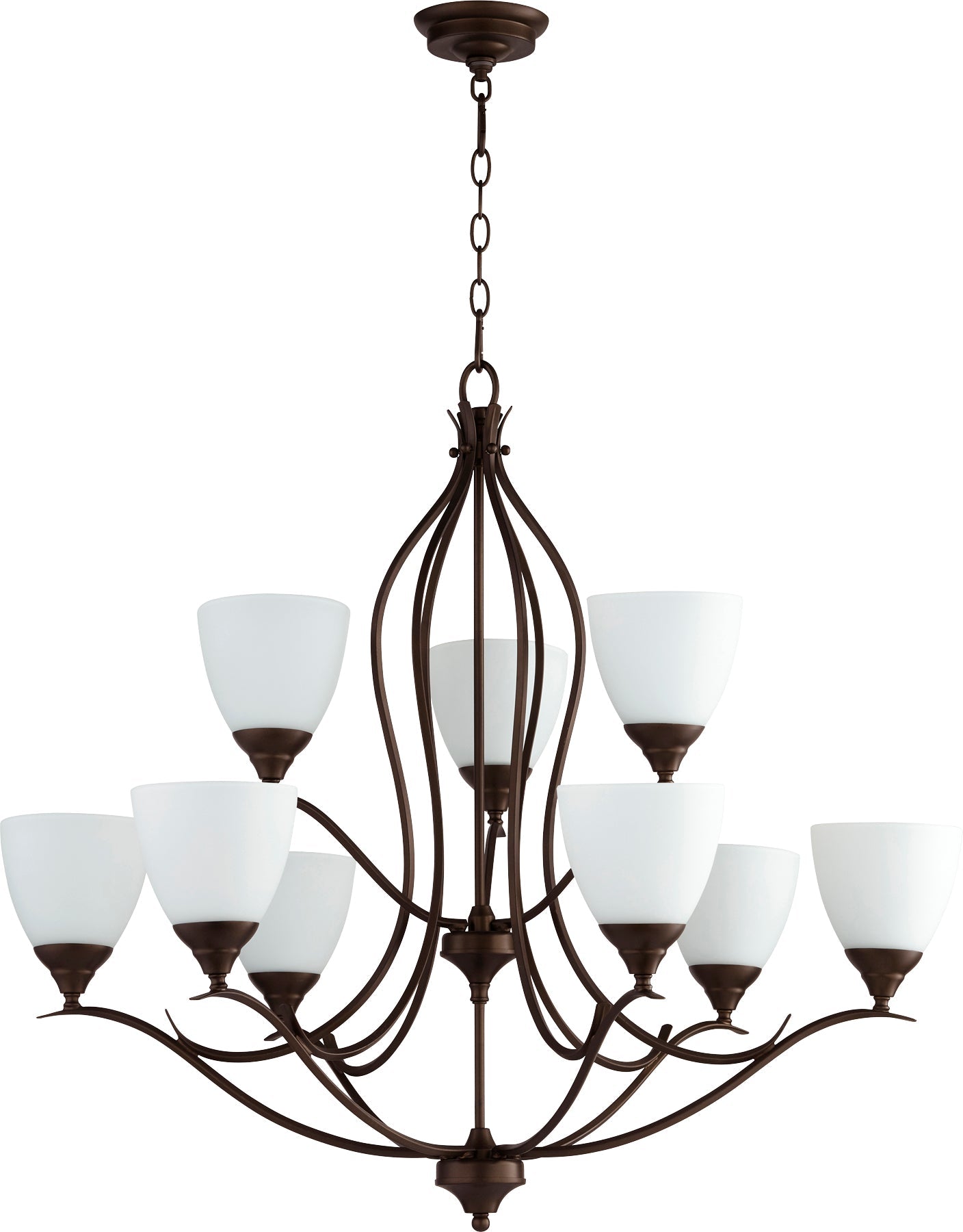 Quorum Flora 614-9-86 Chandelier - Oiled Bronze