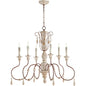 Quorum La Maison 6152-6-156 Chandelier - Manchester Grey W/ Rust Accents