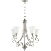 Quorum Bryant 6154-5-64 Chandelier - Classic Nickel
