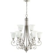 Quorum Bryant 6154-9-64 Chandelier - Classic Nickel