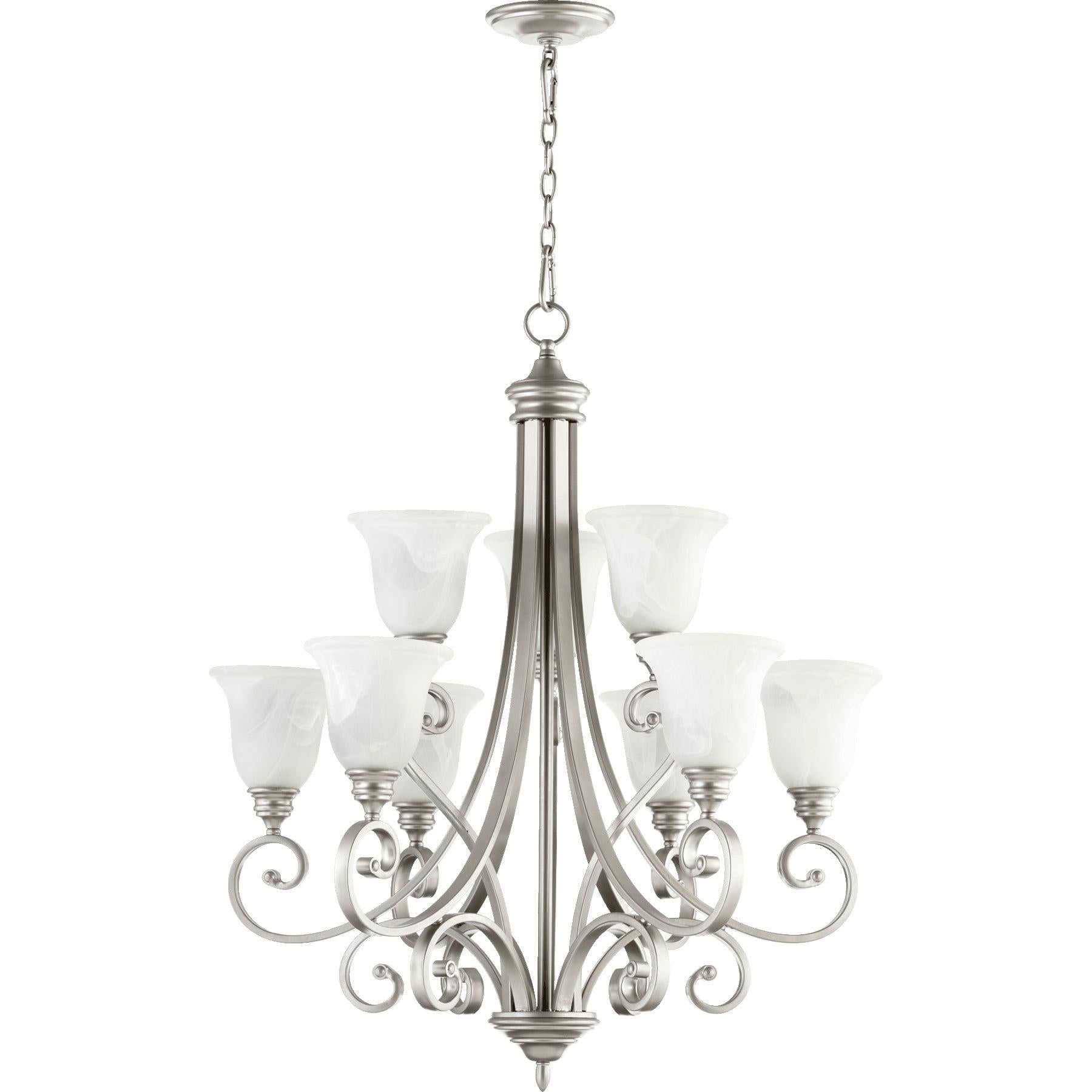 Quorum Bryant 6154-9-64 Chandelier - Classic Nickel