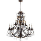 Quorum Rio Salado 6157-12-44 Chandelier - Toasted Sienna With Mystic Silver