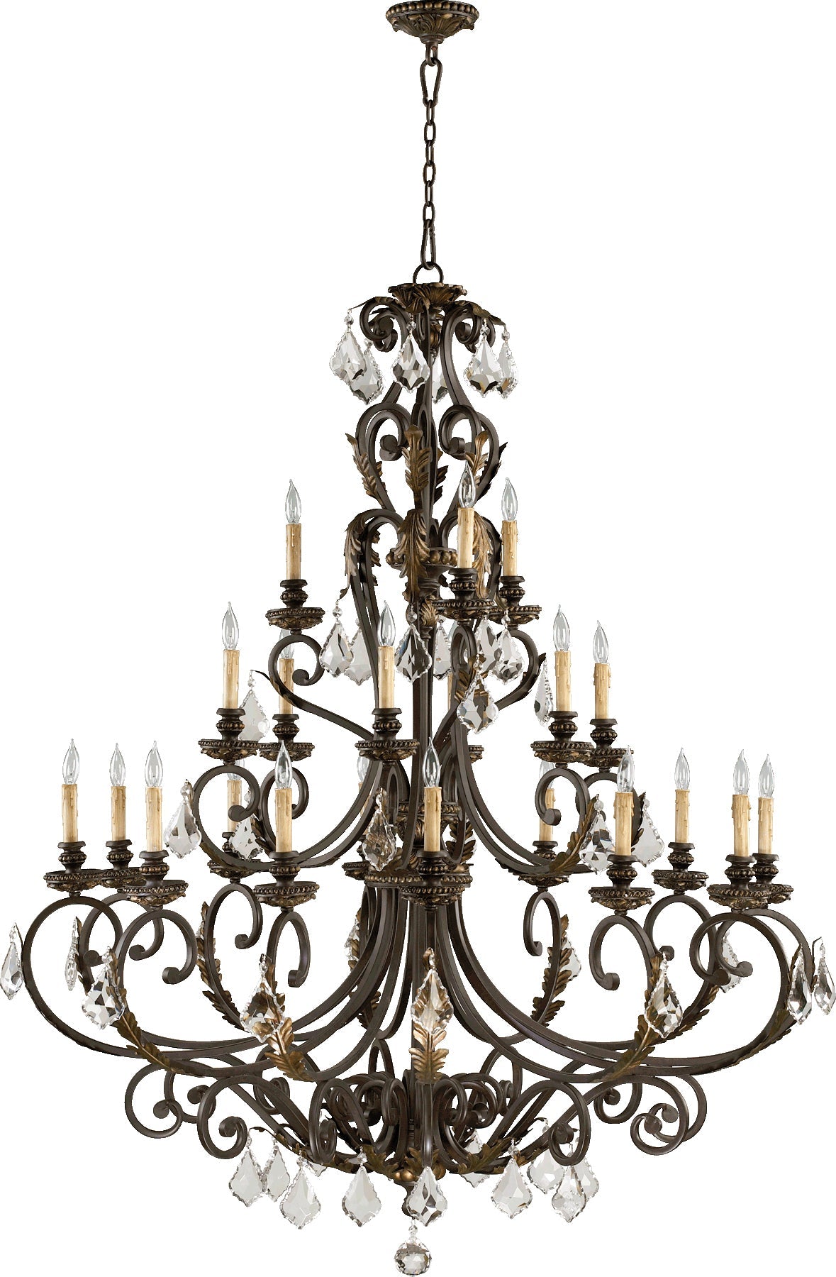 Quorum Rio Salado 6157-21-44 Chandelier - Toasted Sienna With Mystic Silver