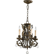 Quorum Rio Salado 6157-4-44 Chandelier - Toasted Sienna With Mystic Silver