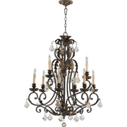 Quorum Rio Salado 6157-9-44 Chandelier - Toasted Sienna With Mystic Silver