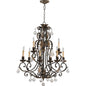 Quorum Rio Salado 6157-9-44 Chandelier - Toasted Sienna With Mystic Silver