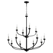 Quorum Reyes 6160-12-69 Chandelier - Textured Black