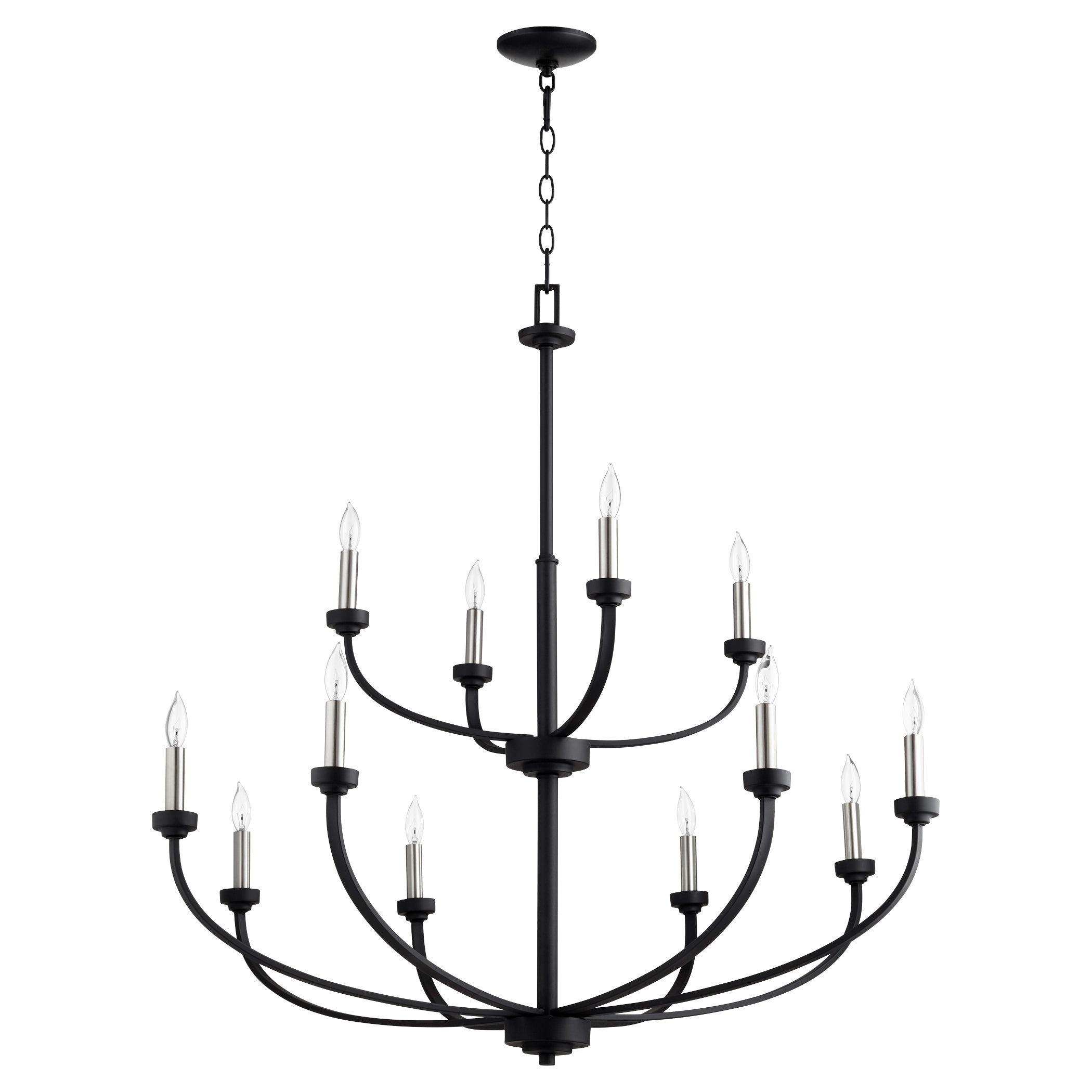 Quorum Reyes 6160-12-69 Chandelier - Textured Black