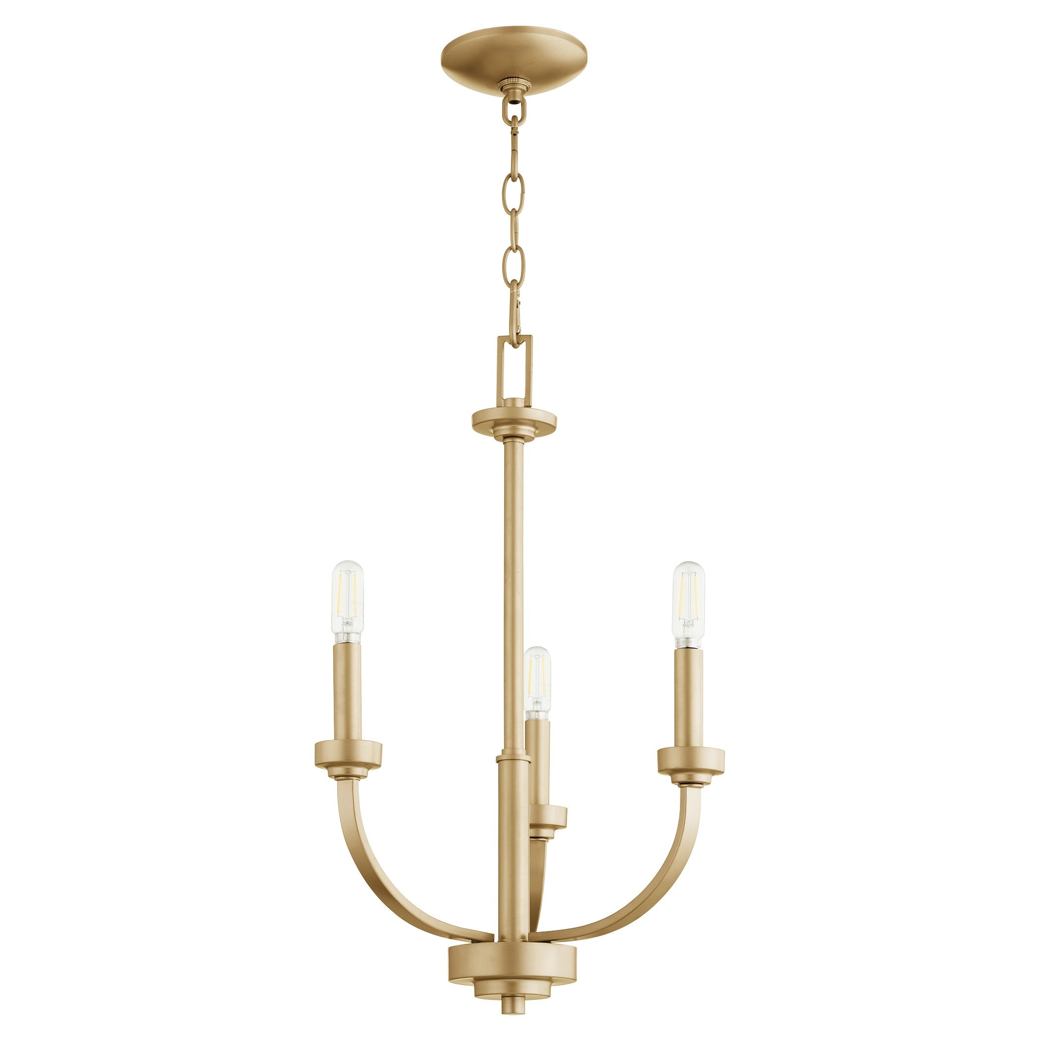 Quorum Reyes 6160-3-80 Chandelier - Aged Brass