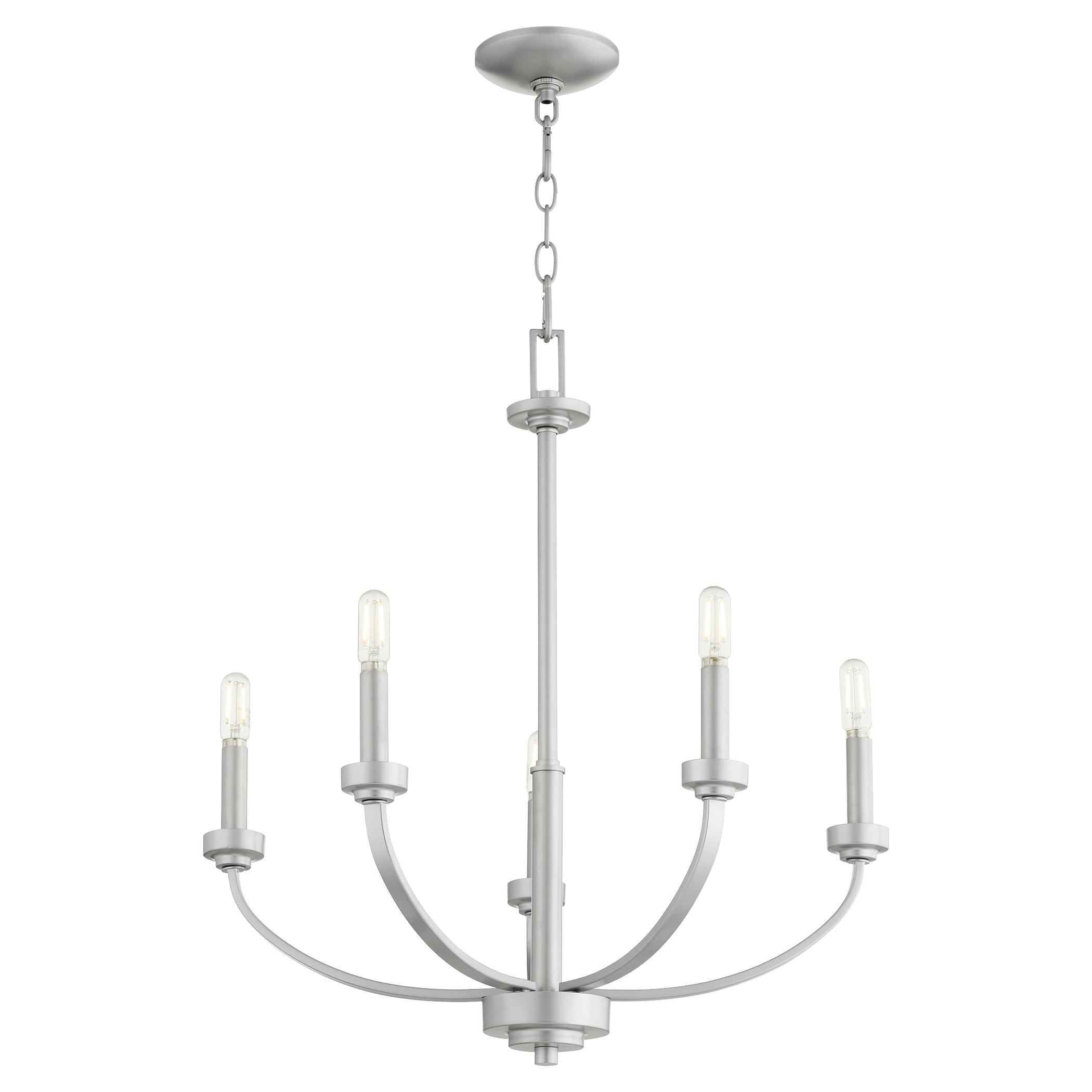 Quorum Reyes 6160-5-64 Chandelier - Classic Nickel