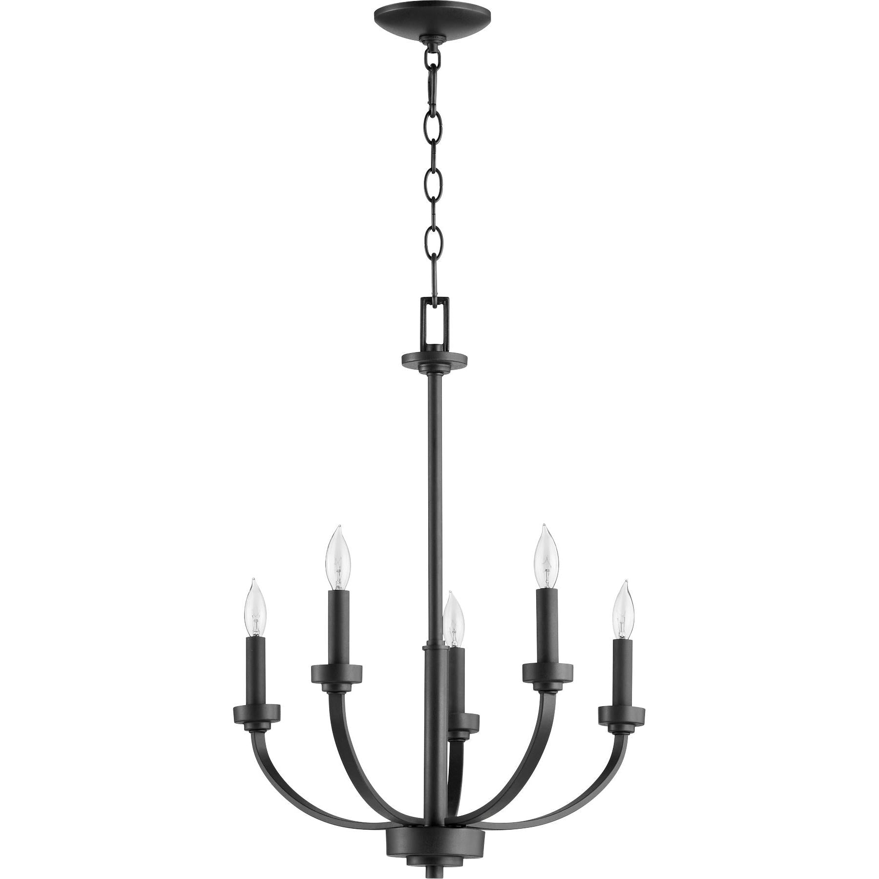 Quorum Reyes 6160-5-69 Chandelier - Textured Black