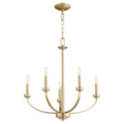 Quorum Reyes 6160-5-80 Chandelier - Aged Brass