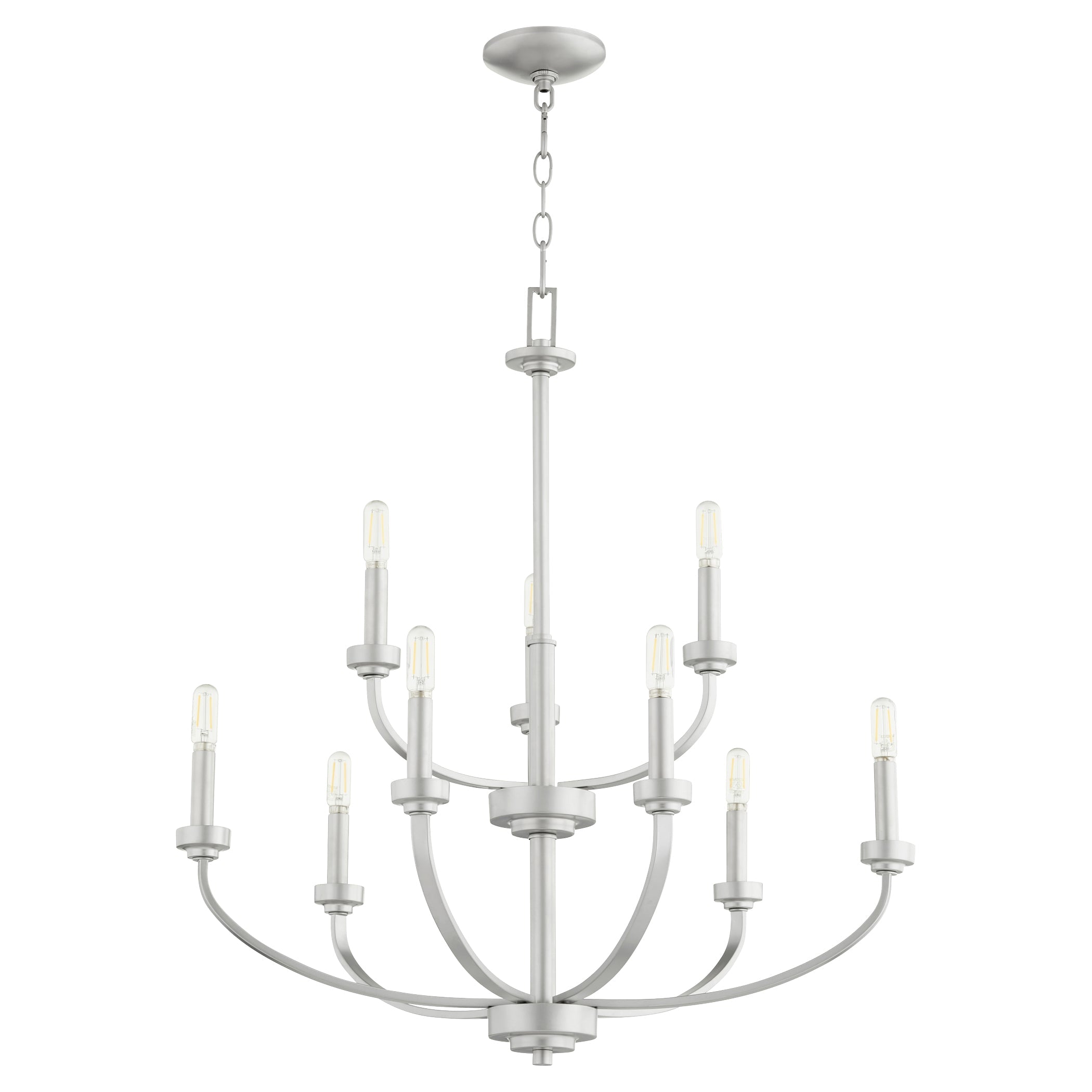 Quorum Reyes 6160-9-64 Chandelier - Classic Nickel