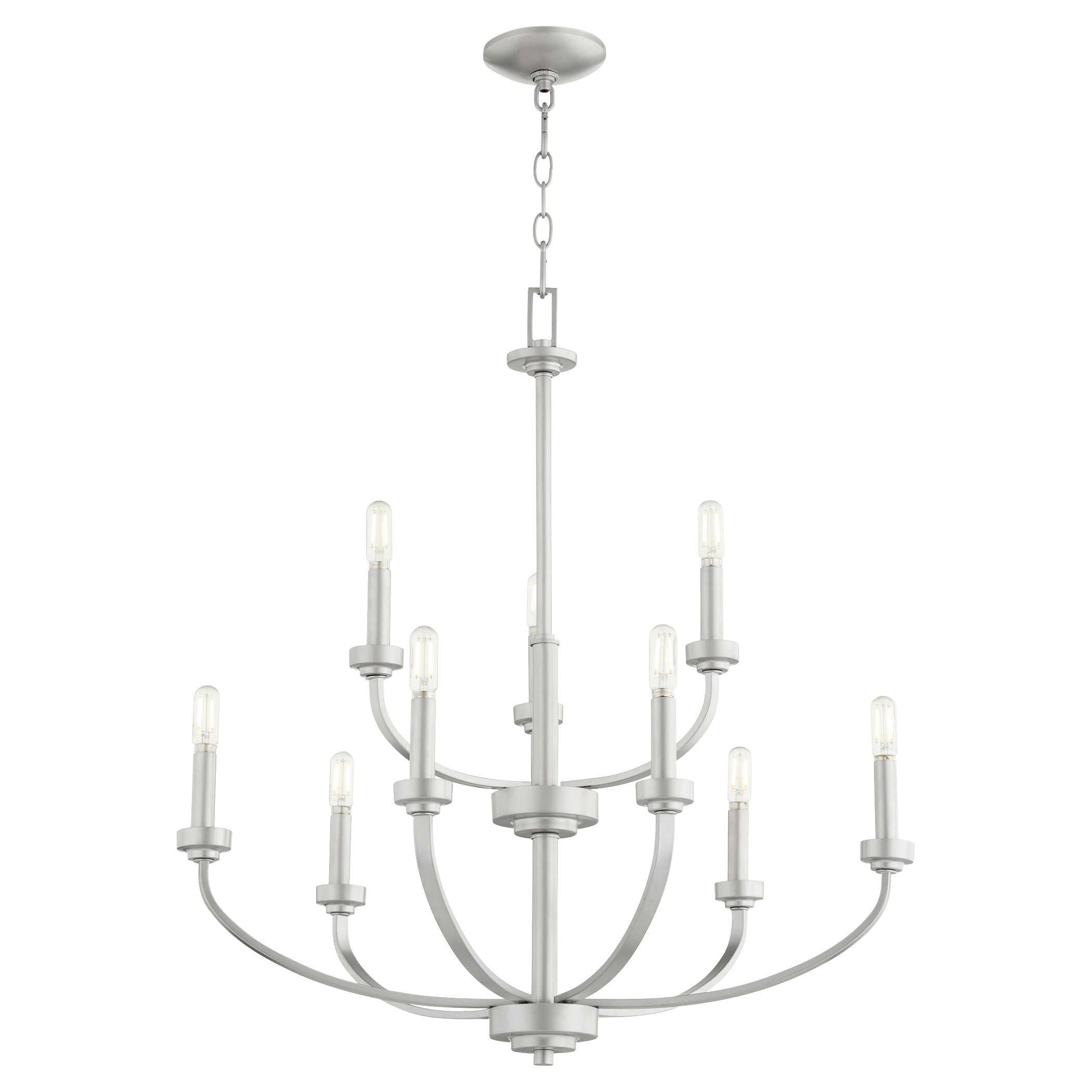 Quorum Reyes 6160-9-64 Chandelier - Classic Nickel