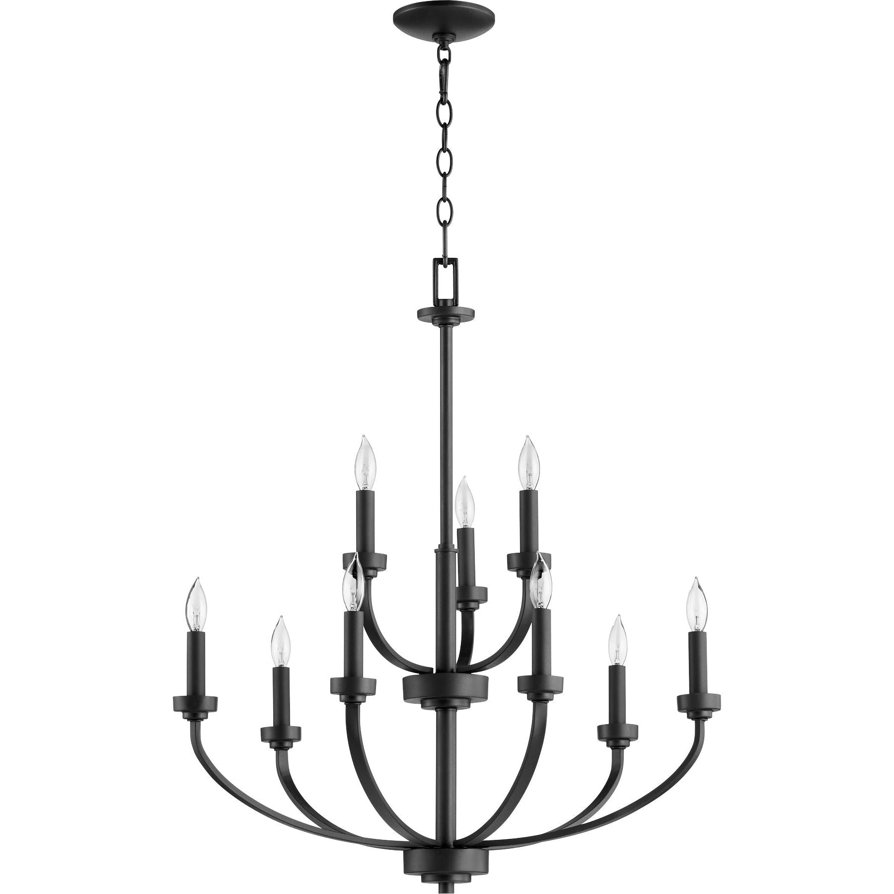 Quorum Reyes 6160-9-69 Chandelier - Textured Black