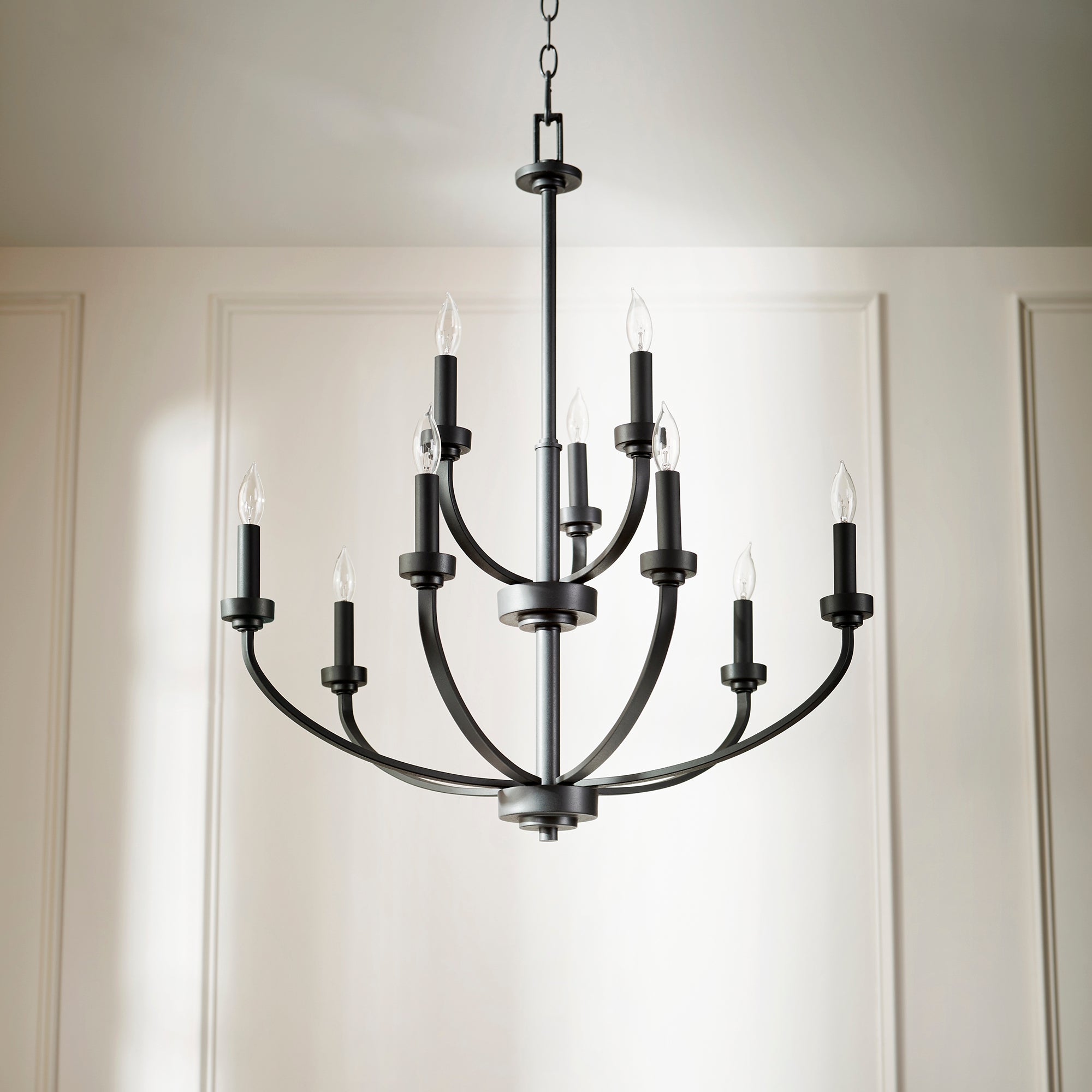 Quorum Reyes 6160-9-69 Chandelier - Textured Black
