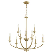 Quorum Reyes 6160-9-80 Chandelier - Aged Brass