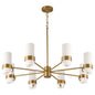 Quorum Sojourn 6169-8-47 Chandelier, UL Damp Rated, Brushed Brass