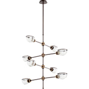 Quorum Menlo 617-8-8086 Chandelier - Aged Brass Oiled Bronze
