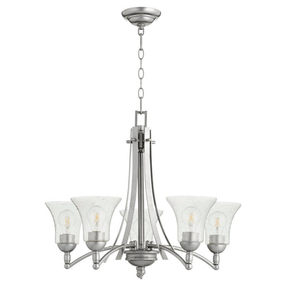 Quorum Aspen 6177-5-64 Chandelier - Classic Nickel