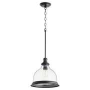 Quorum 6193-12-69 Pendant - Textured Black W/ Clear/seeded
