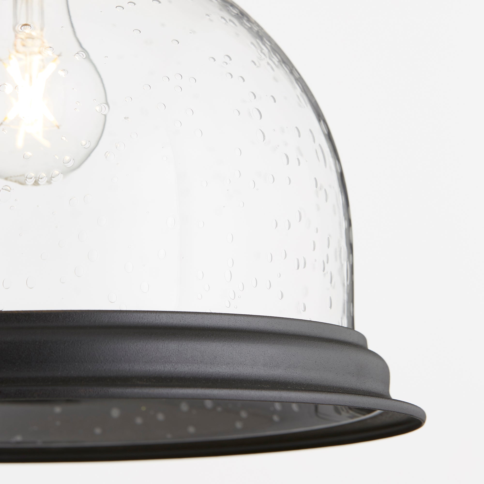 Quorum 6193-12-69 Pendant - Textured Black W/ Clear/seeded