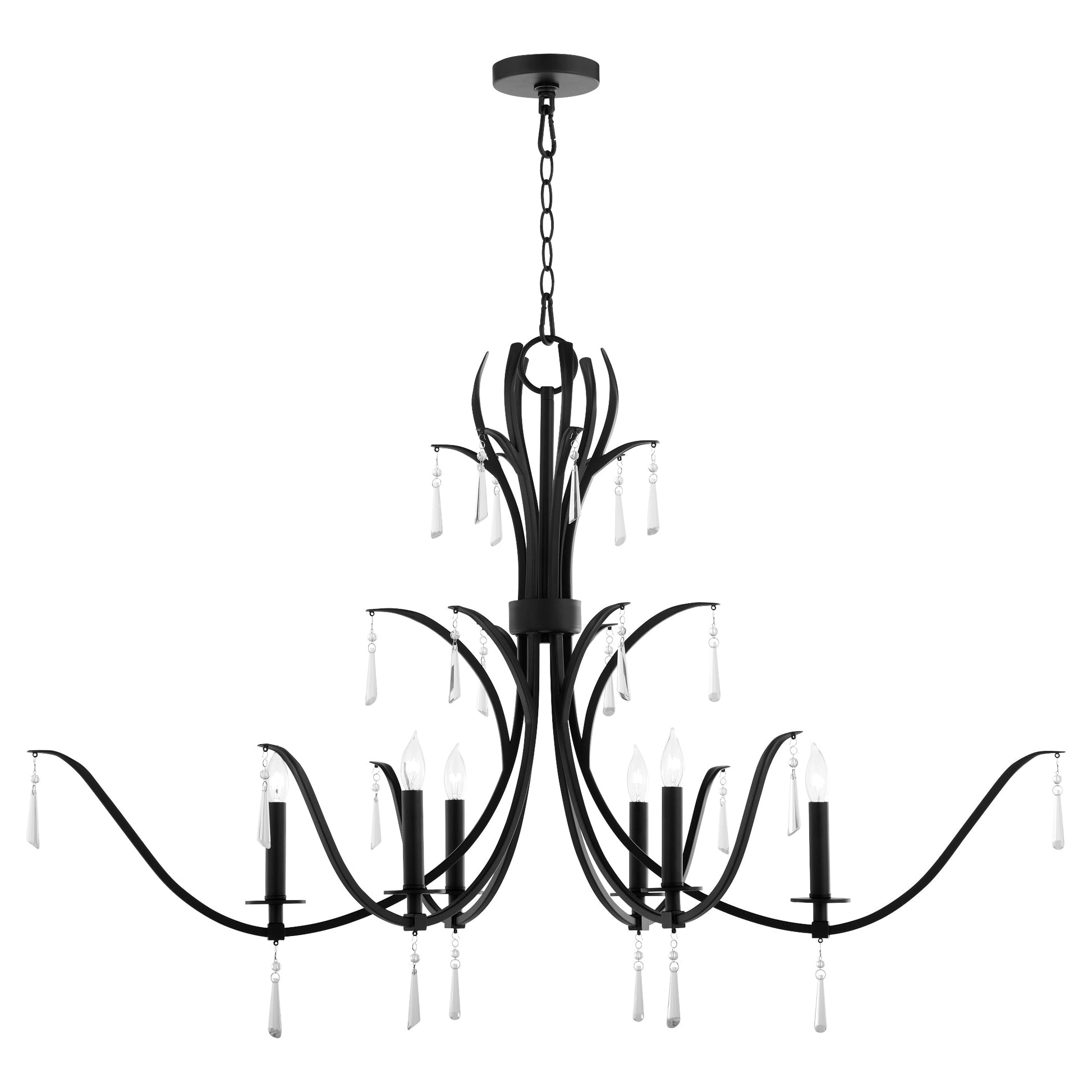 Quorum Majesty 620-6-59 Chandelier - Matte Black