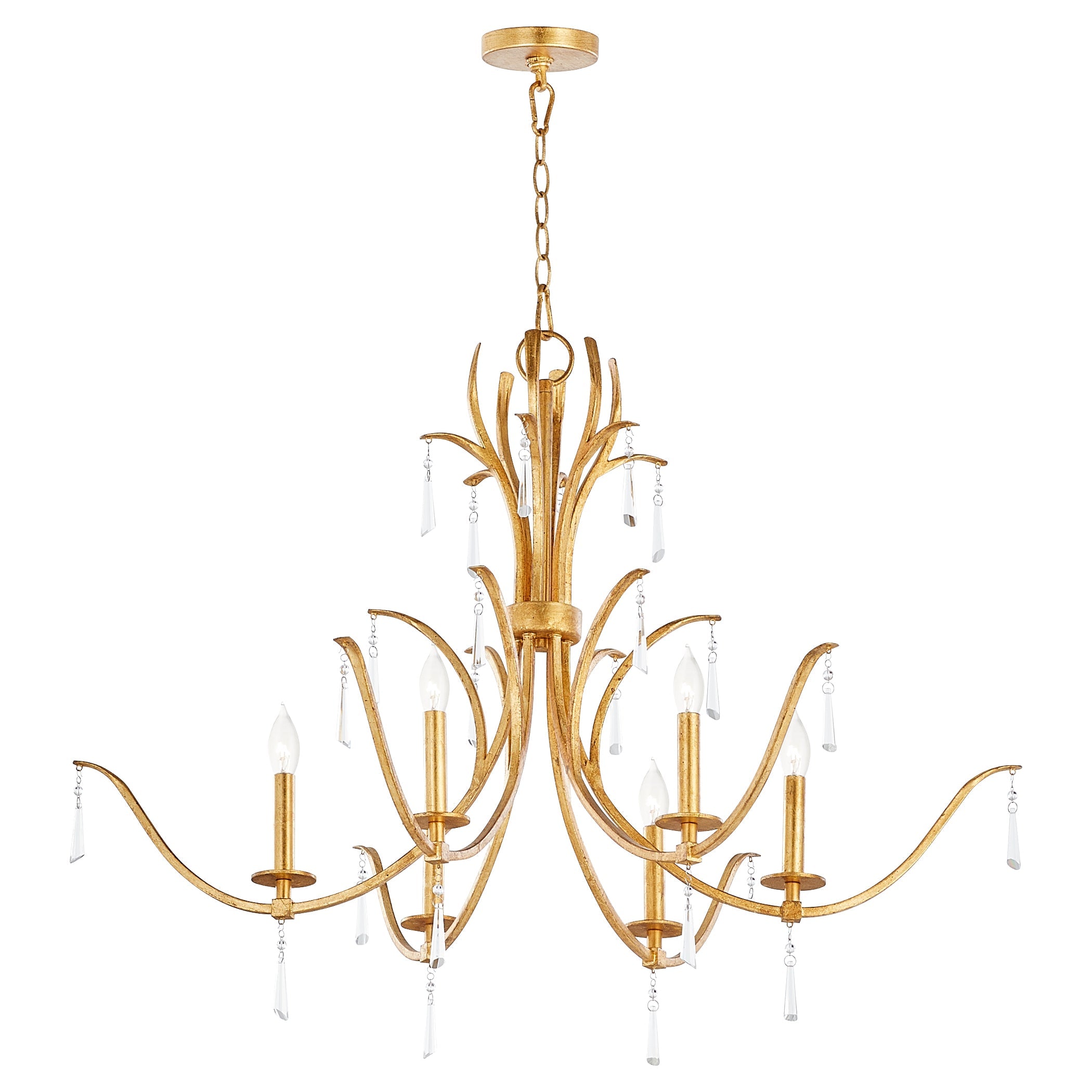 Quorum Majesty 620-6-74 Chandelier - Gold Leaf