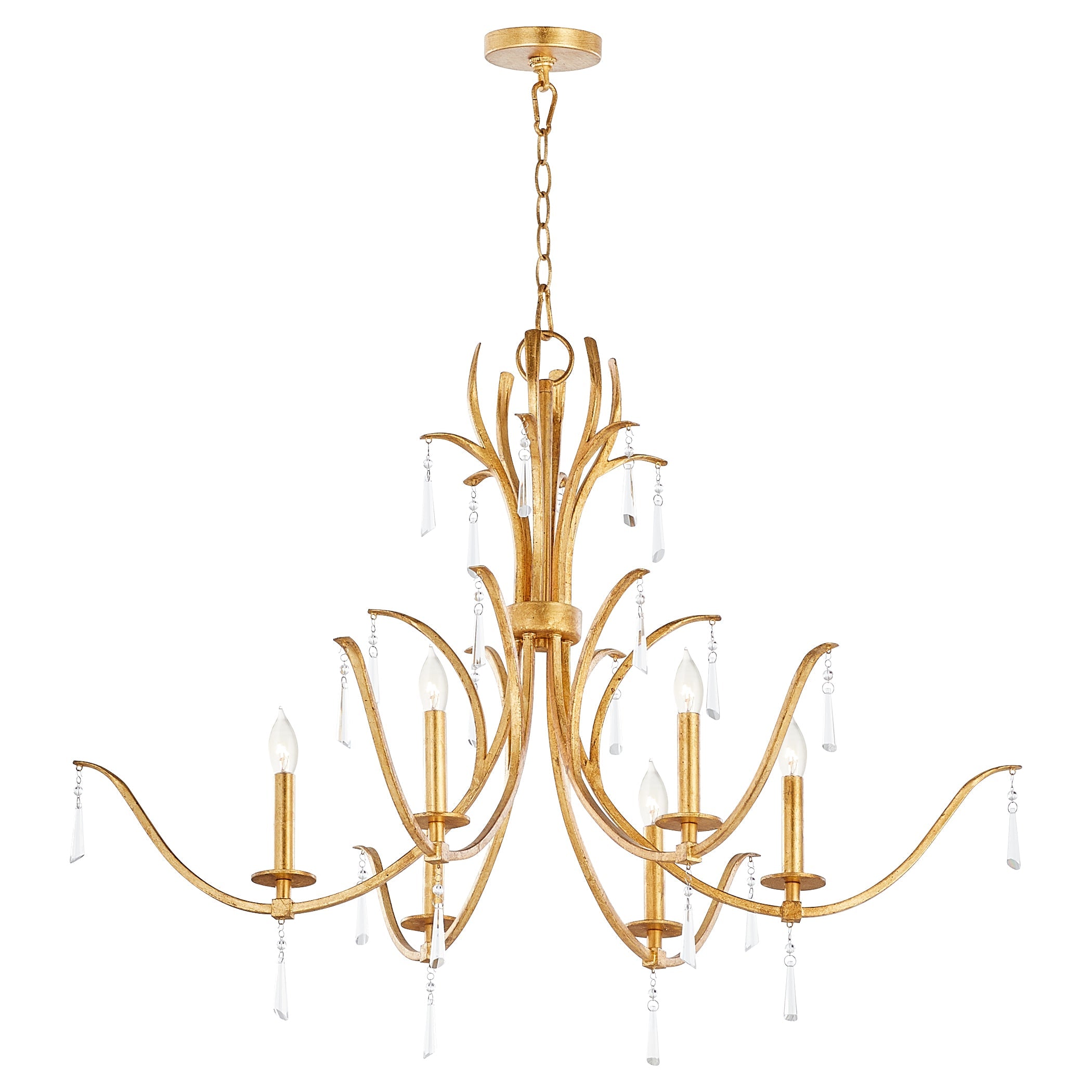 Quorum Majesty 620-6-74 Chandelier - Gold Leaf