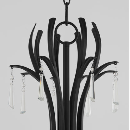 Quorum Majesty 620-8-59 Chandelier - Matte Black