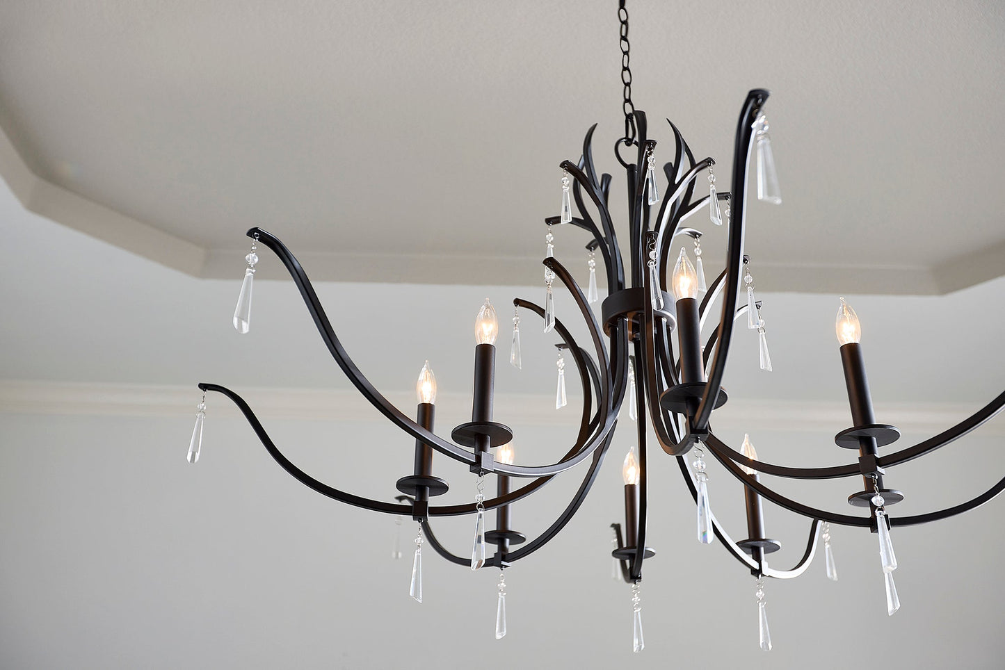 Quorum Majesty 620-8-59 Chandelier - Matte Black