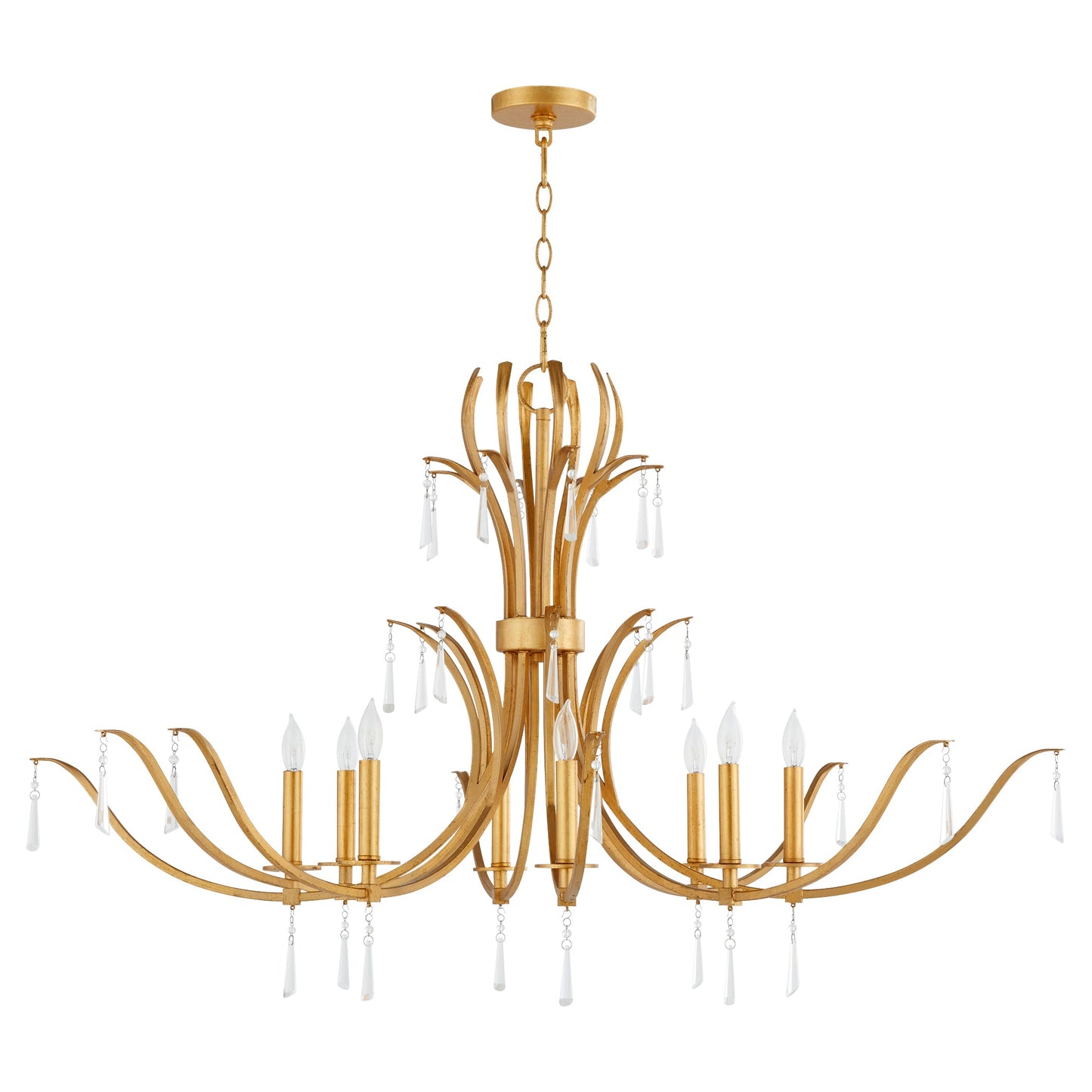 Quorum Majesty 620-8-74 Chandelier - Gold Leaf