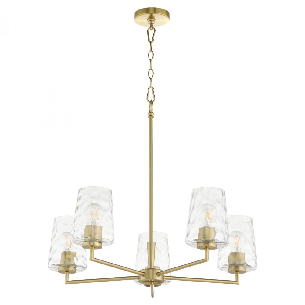 Quorum International GOODWIN 6204-5-80 Chandelier Contemporary - Aged Brass