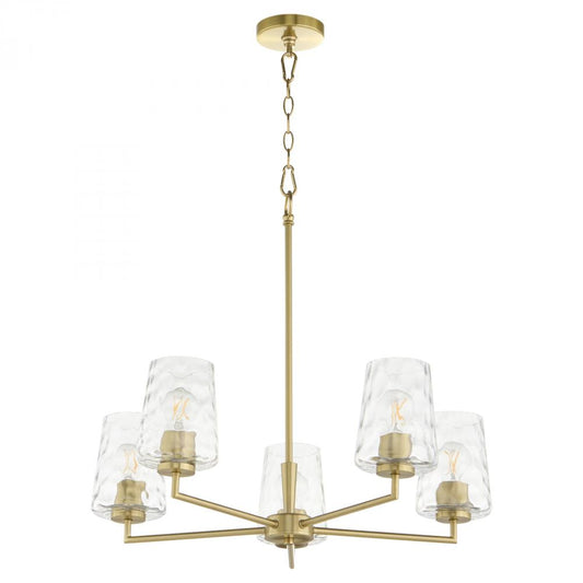 Quorum International GOODWIN 6204-5-80 Chandelier Contemporary - Aged Brass